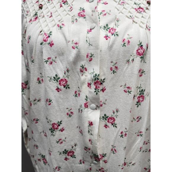 Aria Collections Vintage Nightgown Plus Size Medium Floral Lounge Wear - Picture 4 of 13